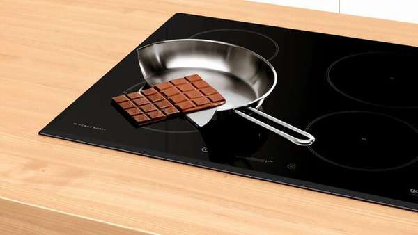 Растаявший шоколад на сковороде и твёрдая плитка на поверхности варочной панели – наглядное доказательство преимуществ техники нового типа
