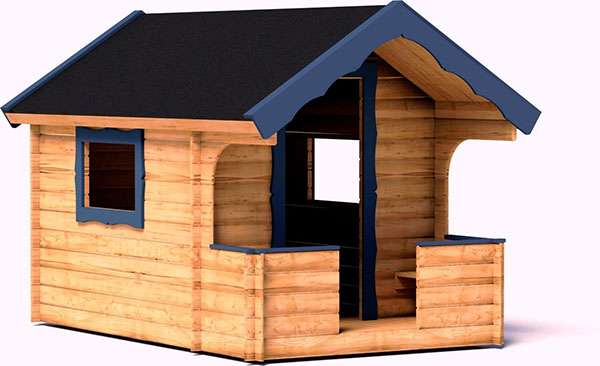 Как сделать деревянный домик для детской площадки