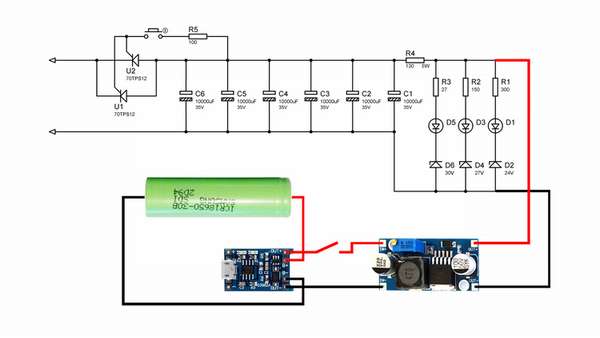 Схема и описание контактной конденсаторной сварки для аккумуляторов